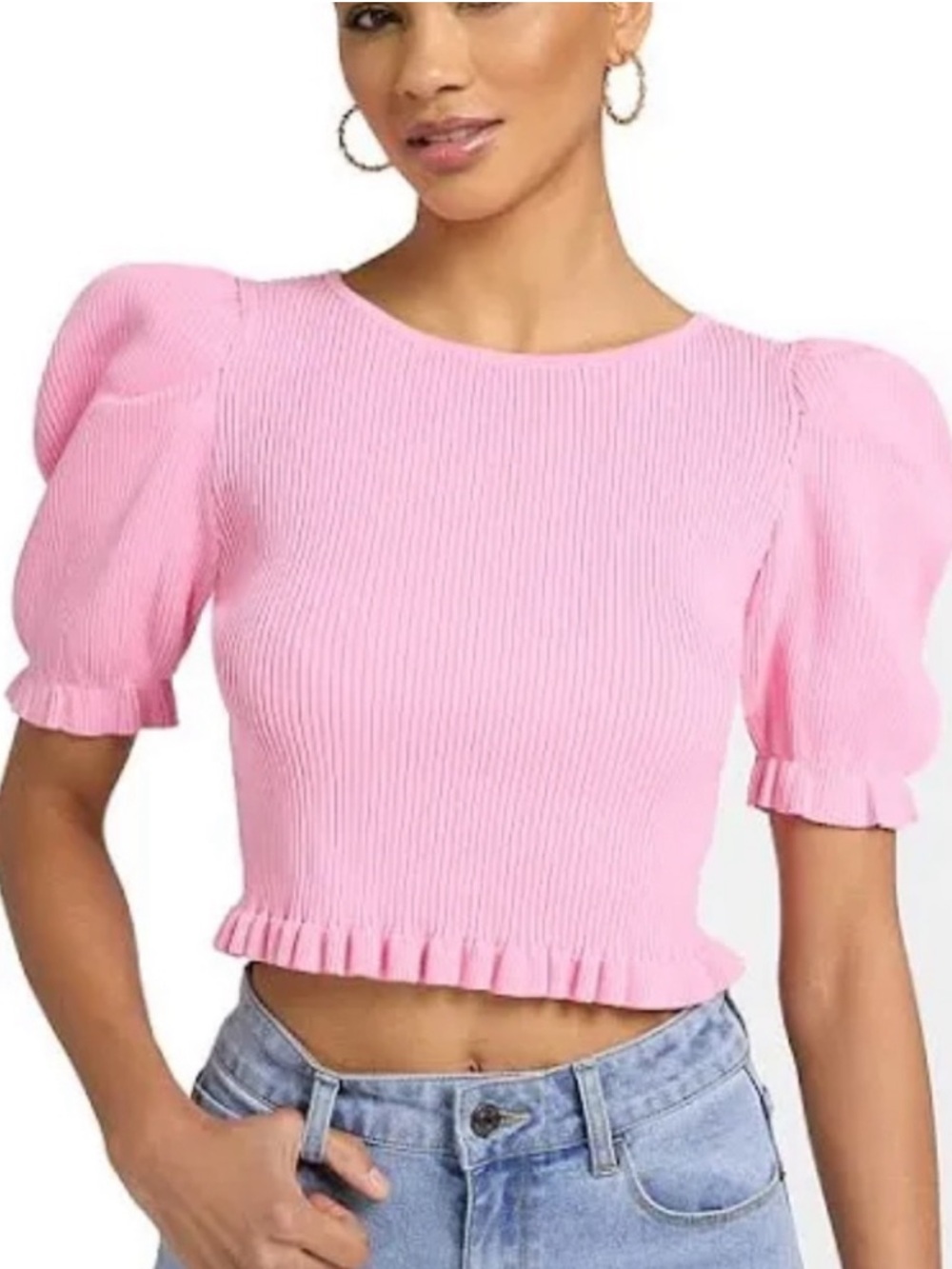 Endless Rose Pink Puff Sleeve Top